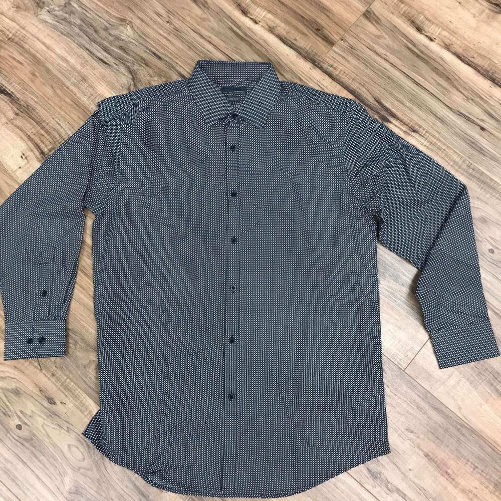 Black and White Casual Button Down Shirt